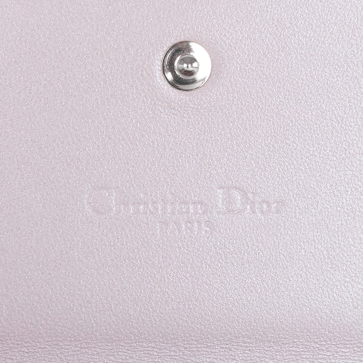 lady dior rendez-vous cannage lambskin wallet on long chain bag