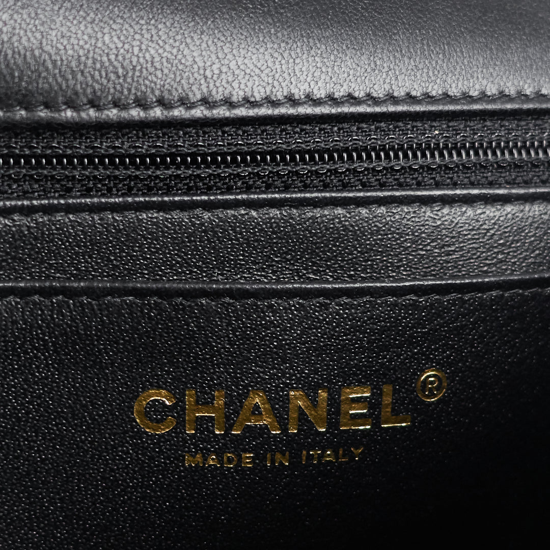 classic mini lambskin leather single flap bag