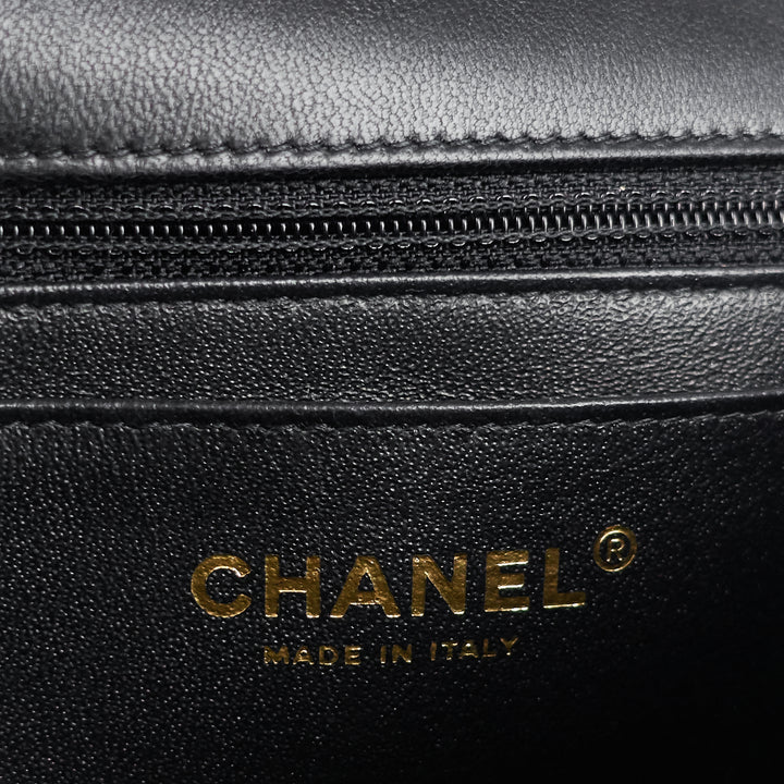classic mini lambskin leather single flap bag