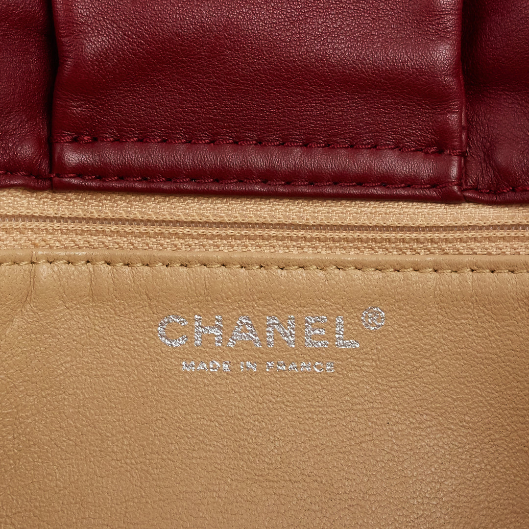 leather luxe ligne accordion flap bag