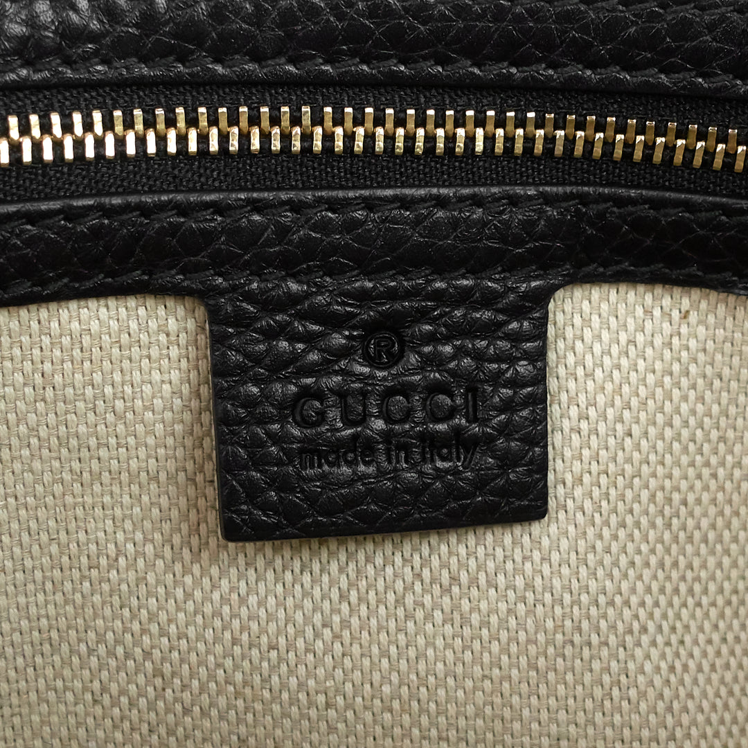 soho pebbled leather small top handle tote bag
