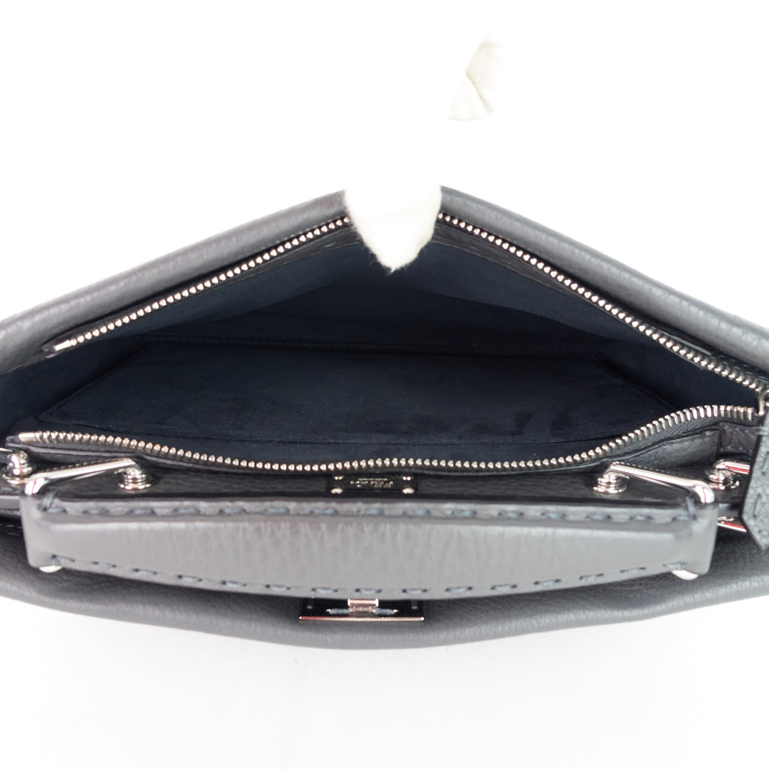 peekaboo fit mini selleria leather patch bag