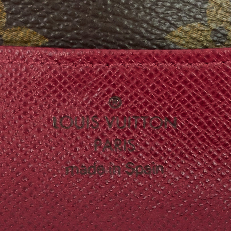 emilie fuchsia monogram canvas wallet
