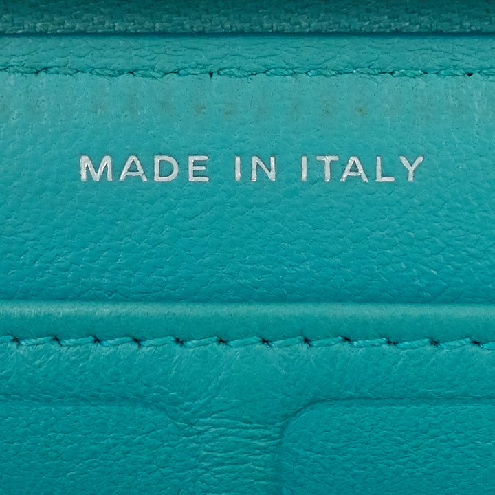 classic zip around large lambskin wallet