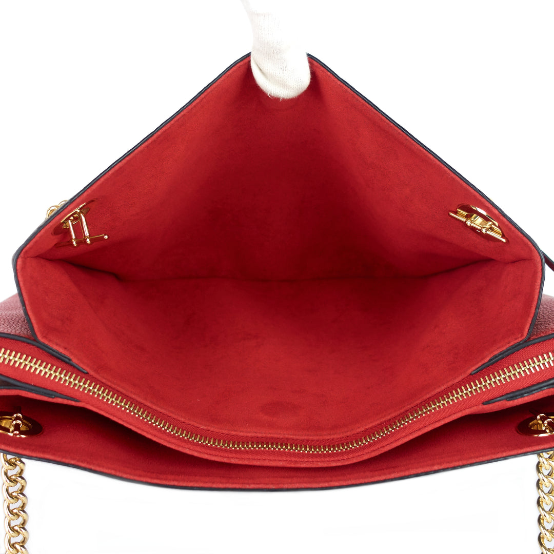 surène mm monogram canvas and calfskin leather tote bag