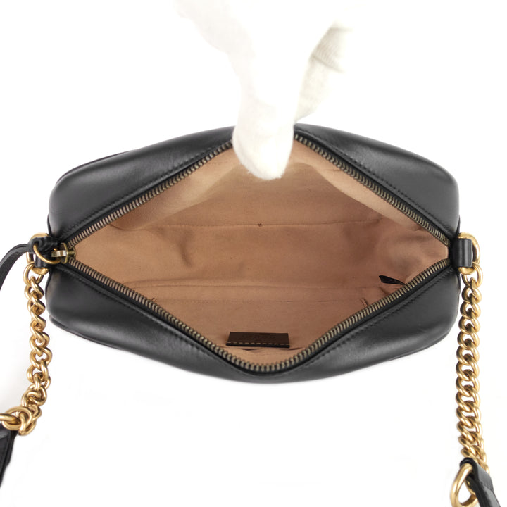 gg marmont small matelassé calfskin shoulder bag