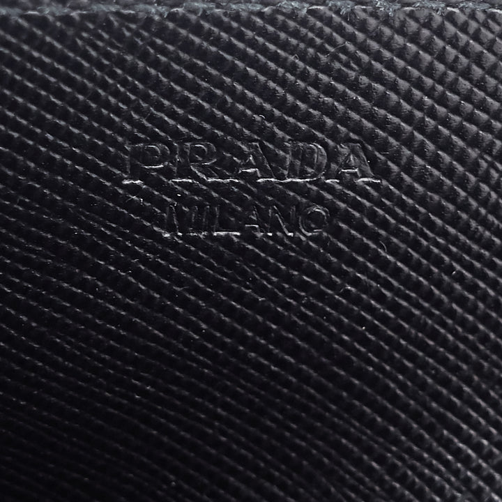 logo saffiano leather card holder