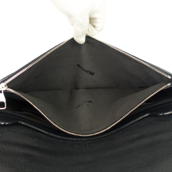 serviette dorian taurillon leather briefcase bag
