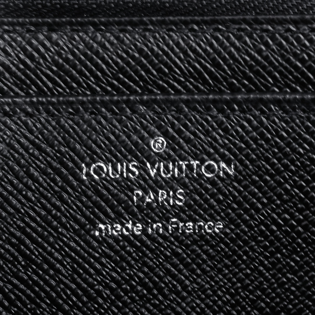 twist long black epi leather wallet