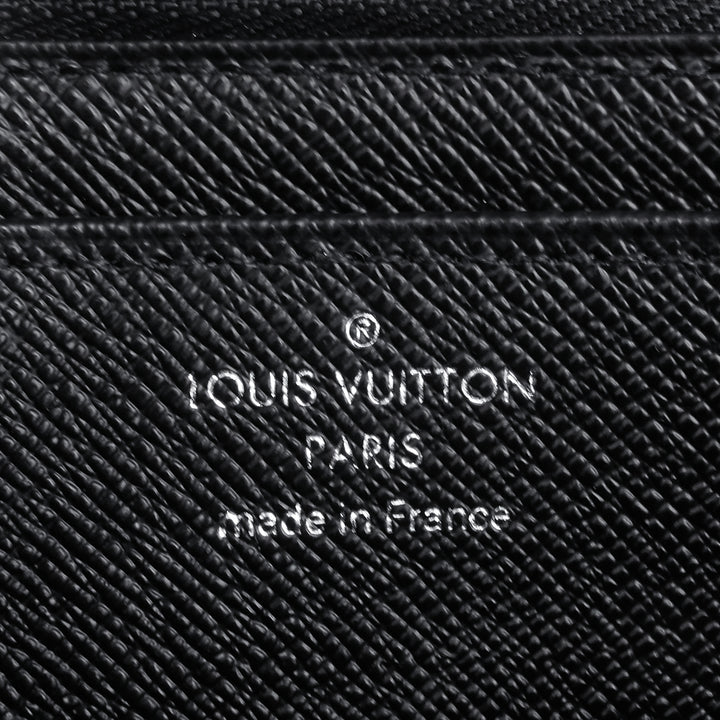 twist long black epi leather wallet