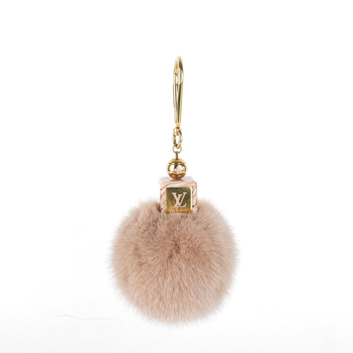 mink fur fluffy bag charm