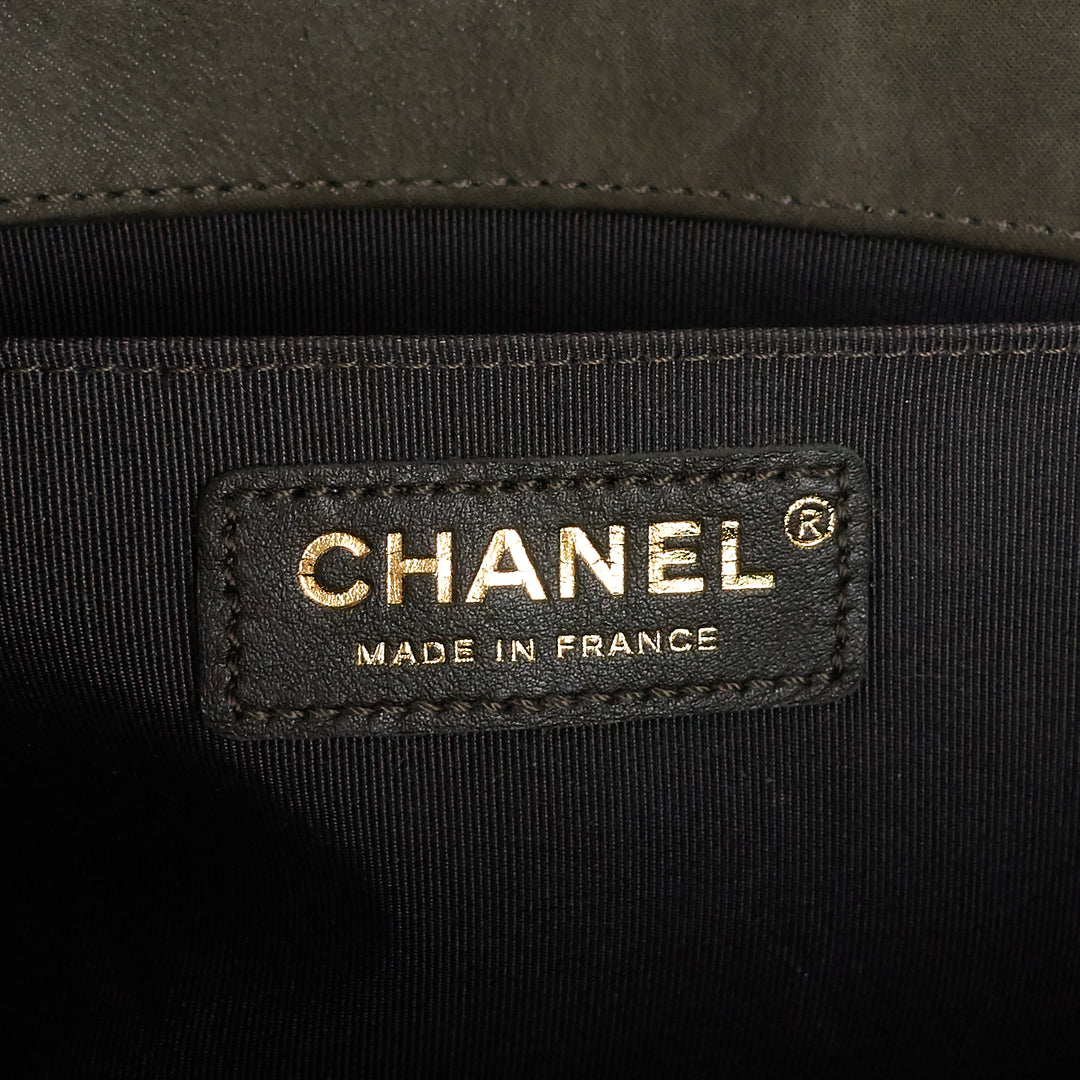 boy suede and tweed flap bag