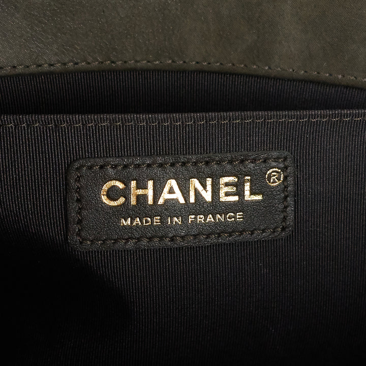boy suede and tweed flap bag