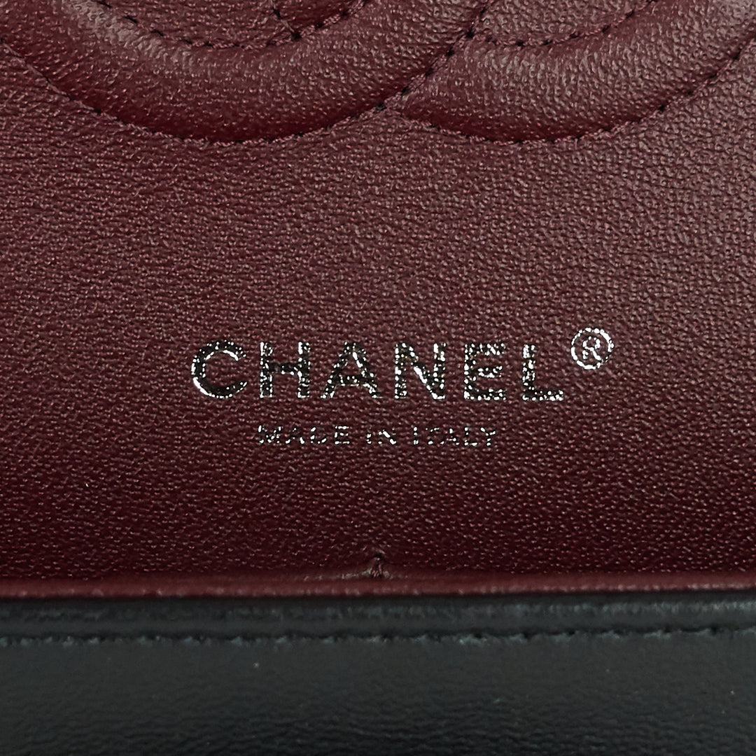 classic double flap lambskin leather bag