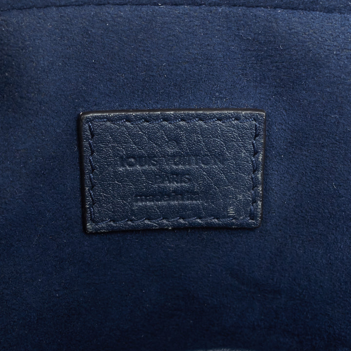 amazone blue taurillon leather crossbody bag