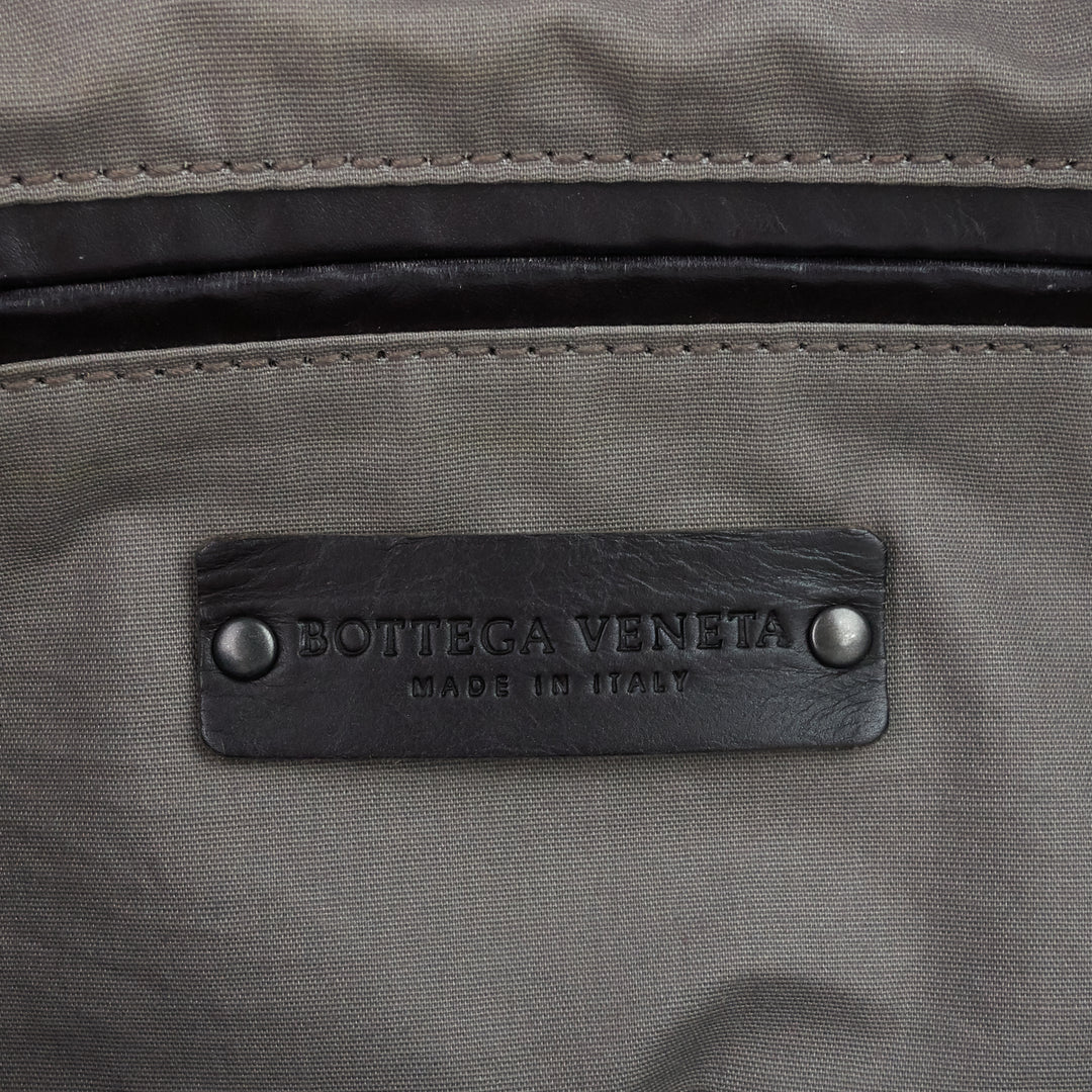 large intrecciato leather zip shoulder bag