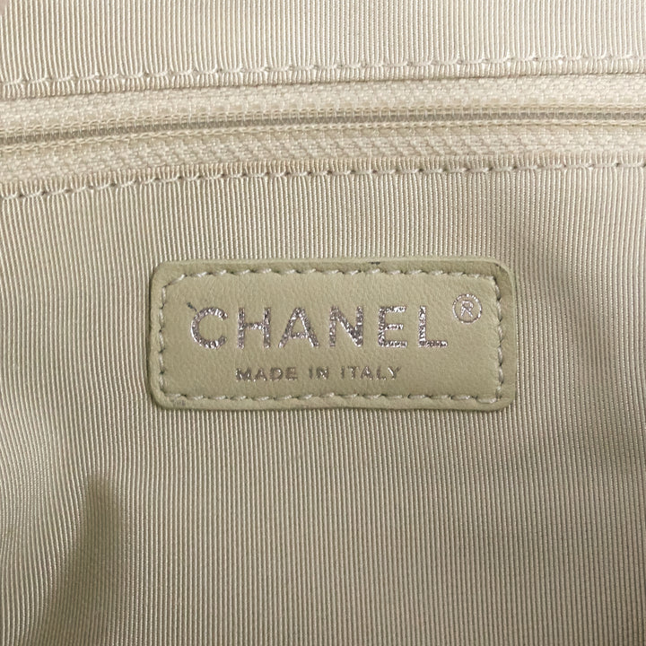 chain around large lambskin leather flap bag