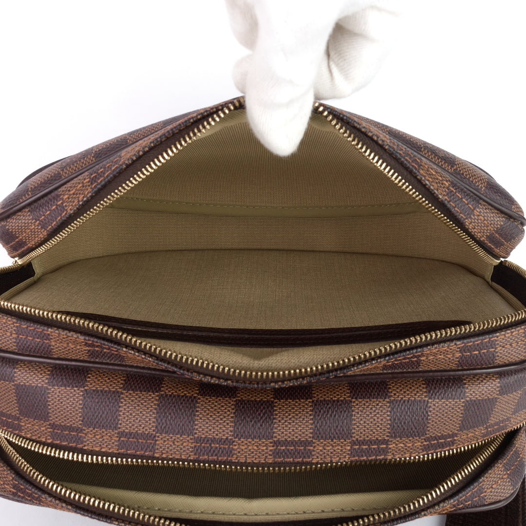 reporter pm damier ebene canvas messenger bag