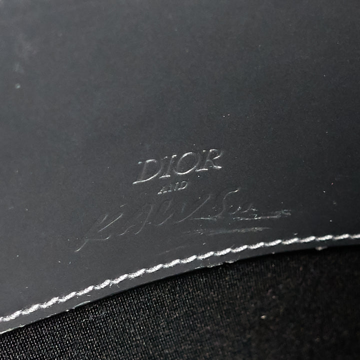 kaws bee medium embossed faux leather zip pouch