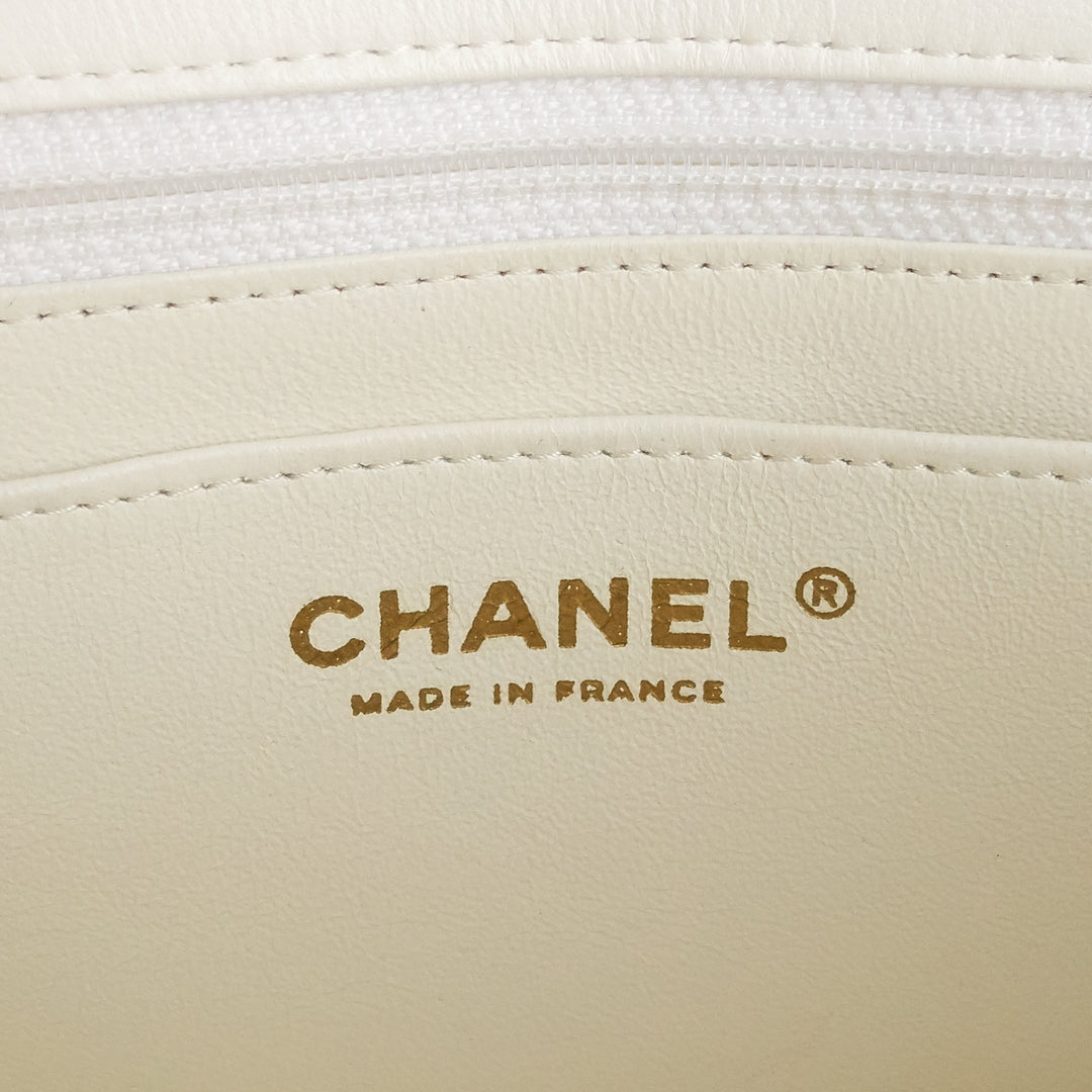 classic single flap mini lambskin leather bag