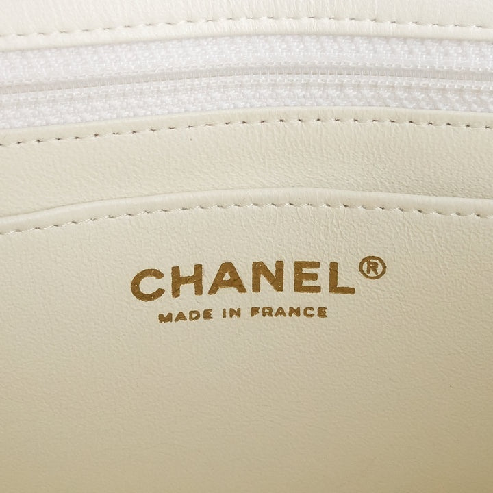 classic single flap mini lambskin leather bag