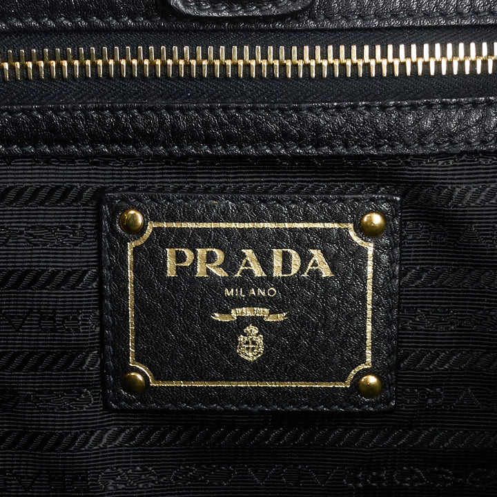 vitello daino leather zip side pocket bag