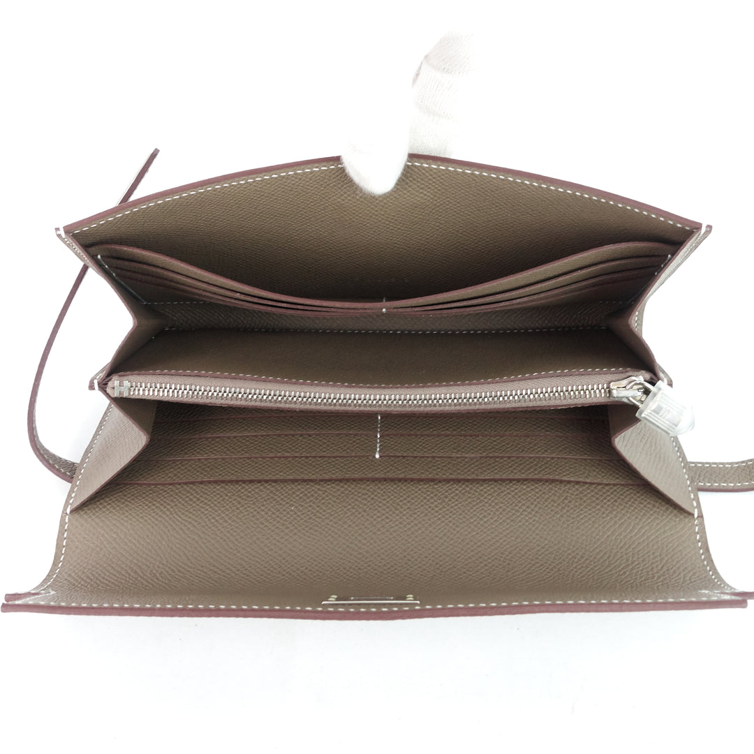 kelly large epsom leather long wallet