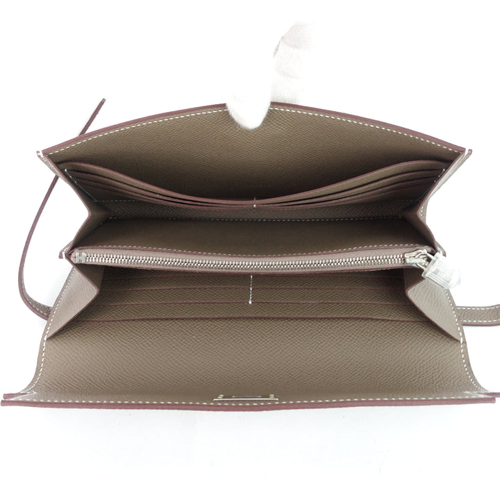 kelly large epsom leather long wallet