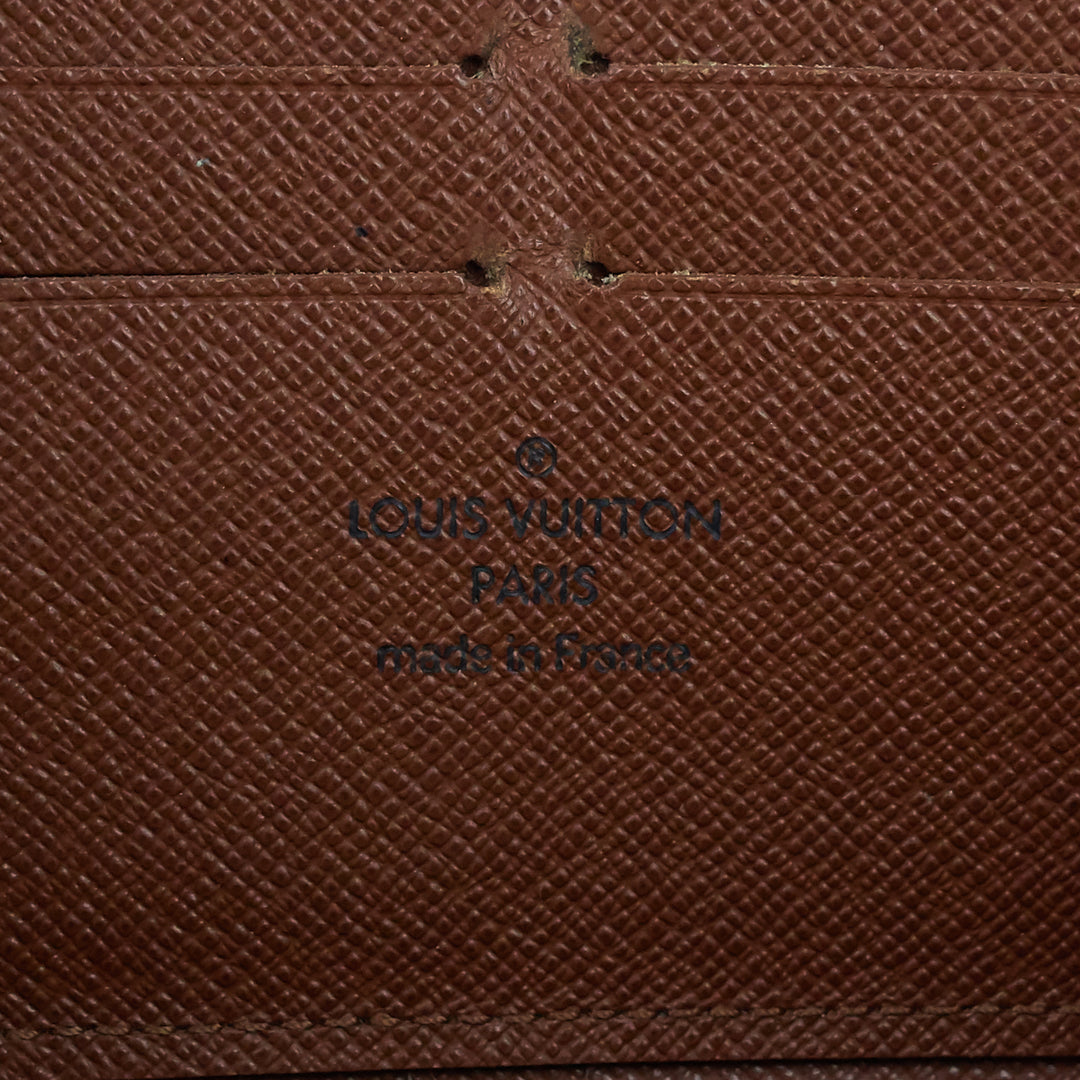 zippy monogram canvas zip-around wallet