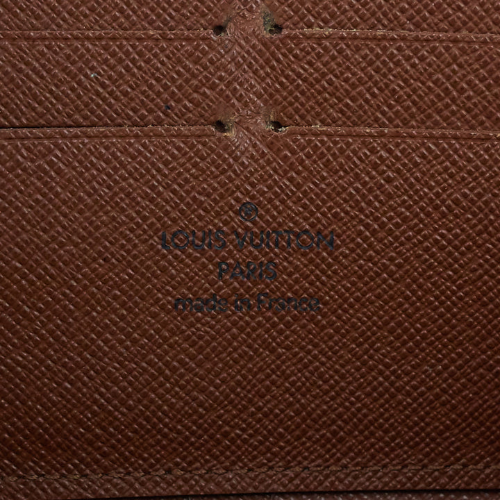 zippy monogram canvas zip-around wallet