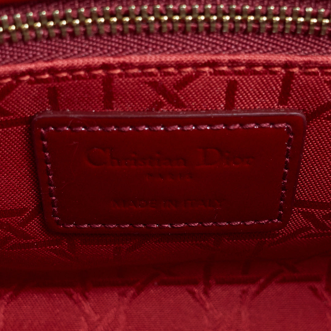 lady dior mini patent leather bag