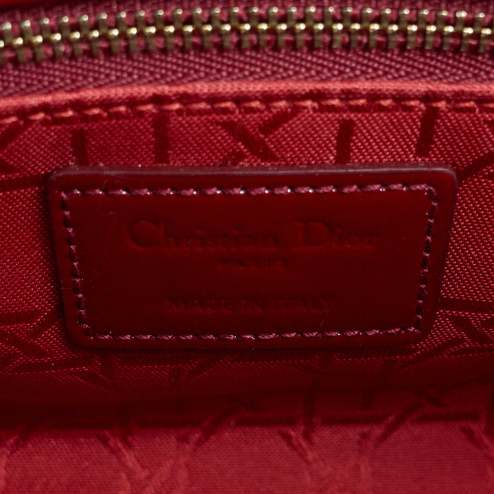 lady dior mini patent leather bag