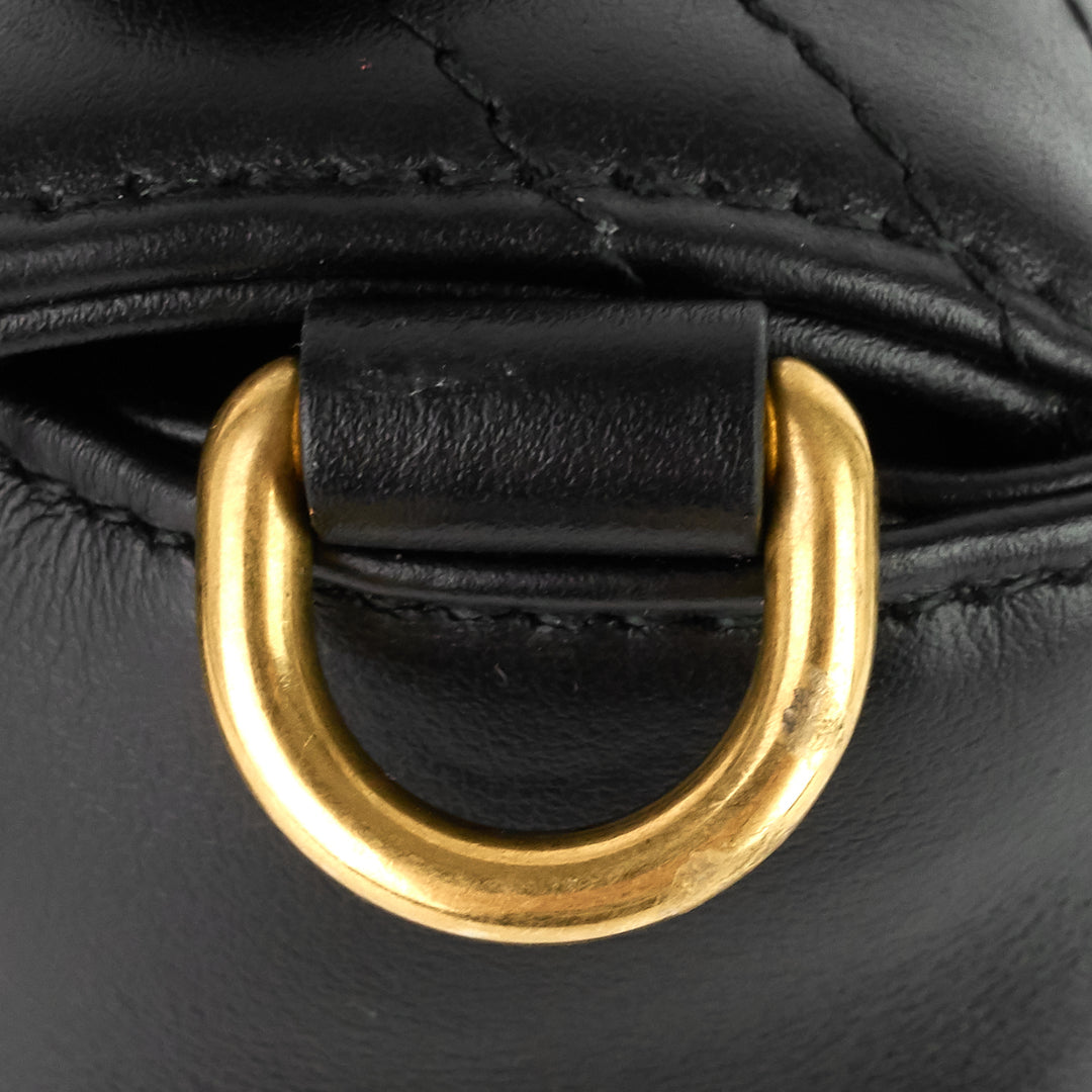 gg marmont small matelassé calfskin top handle shoulder bag