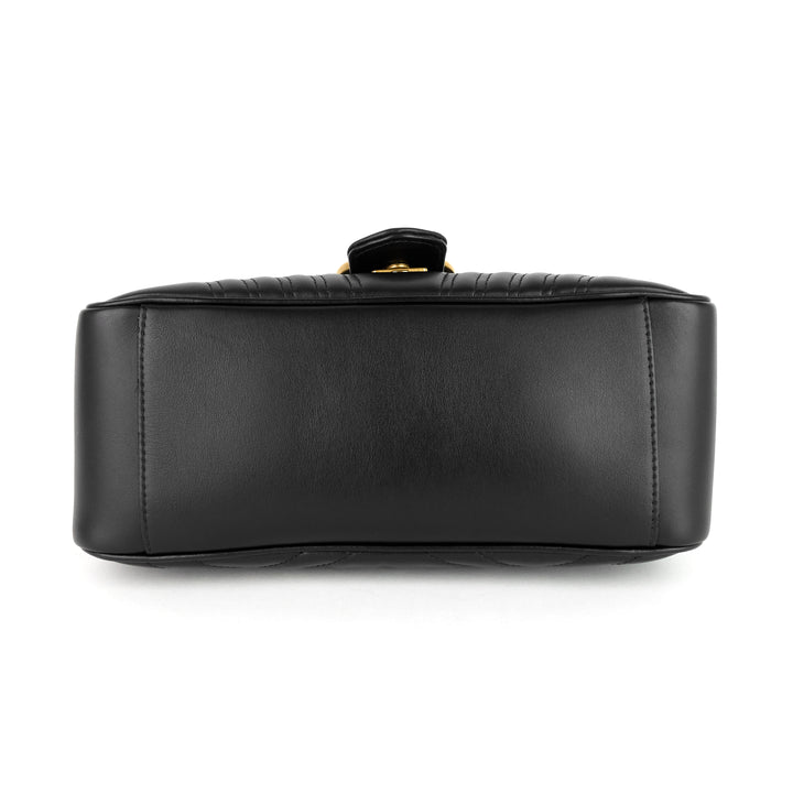 gg marmont small matelassé calfskin top handle shoulder bag