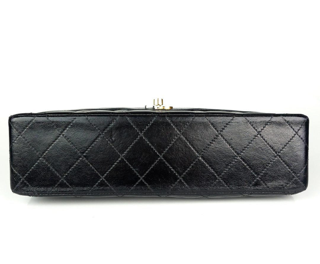 paris limited edition lambskin leather double flap shoulder bag