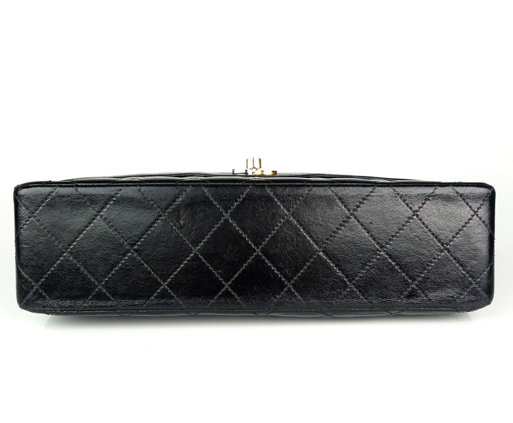 paris limited edition lambskin leather double flap shoulder bag
