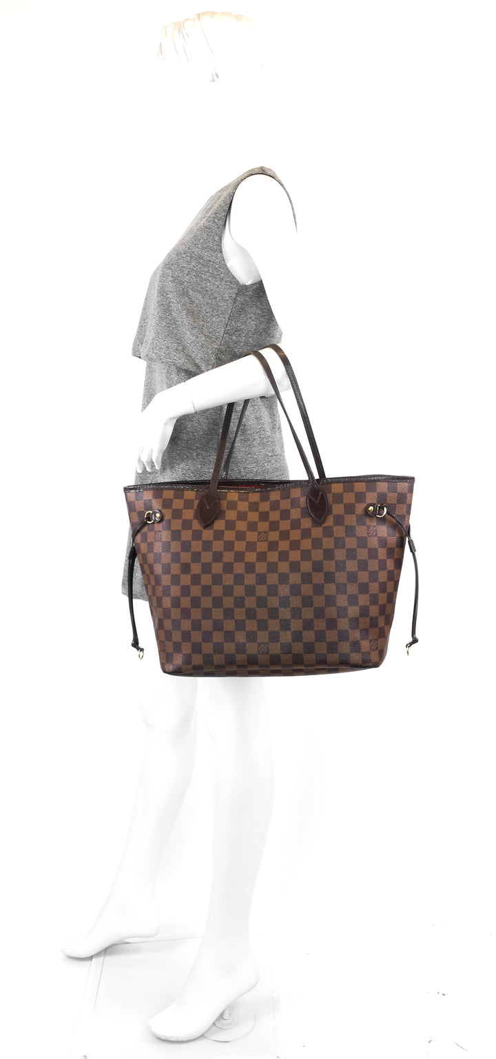 neverfull mm damier ebene tote bag