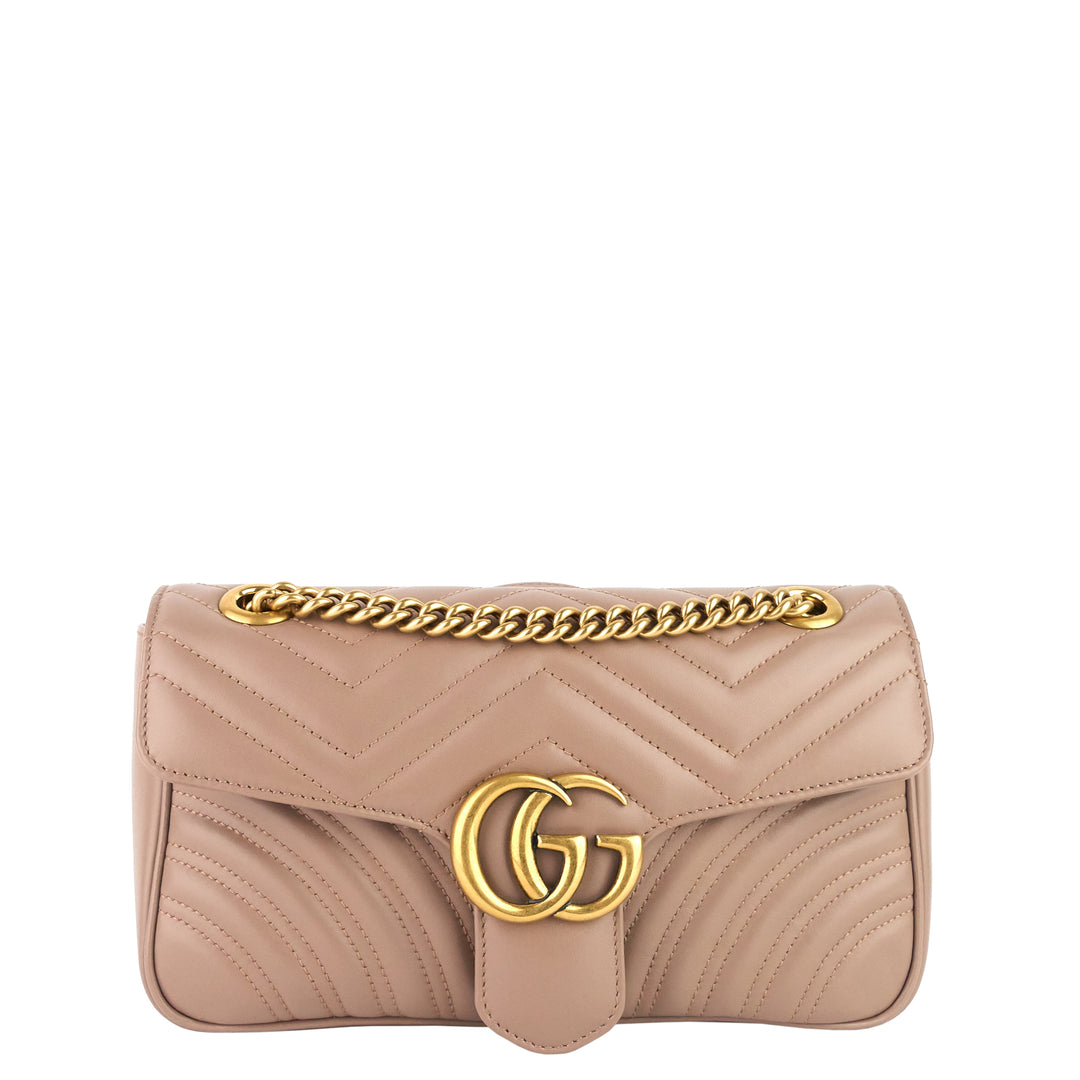 GG Marmont Small Leather Flap Bag