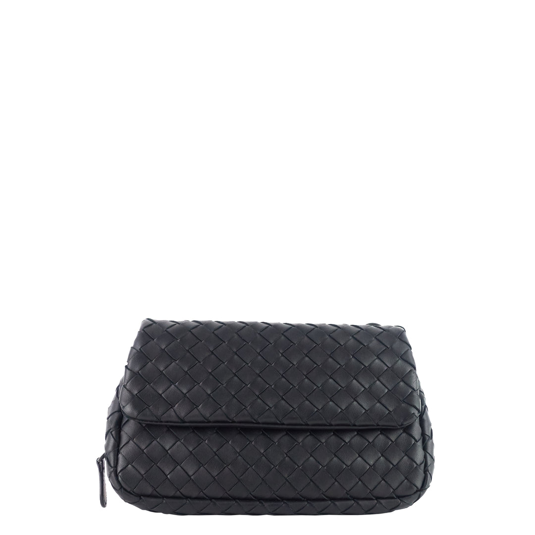 Intrecciato Nappa Leather Expandable Chain Crossbody Bag