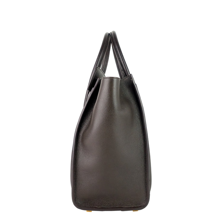 Luggage Micro Grainy Calfskin Leather Bag