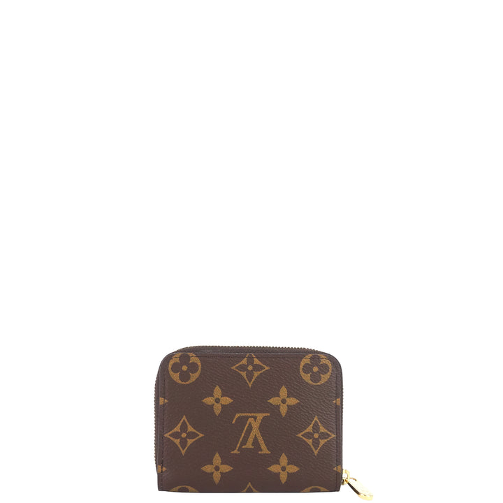 Zipped Coin Monogram Canvas Wallet