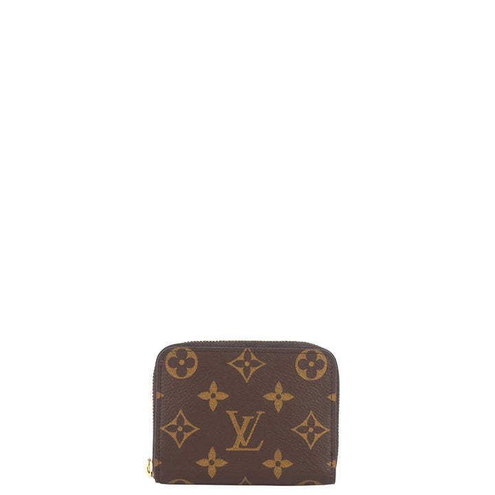 Zipped Coin Monogram Canvas Wallet