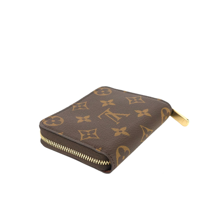 Zipped Coin Monogram Canvas Wallet