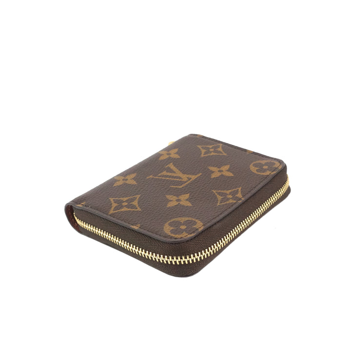 Zipped Coin Monogram Canvas Wallet