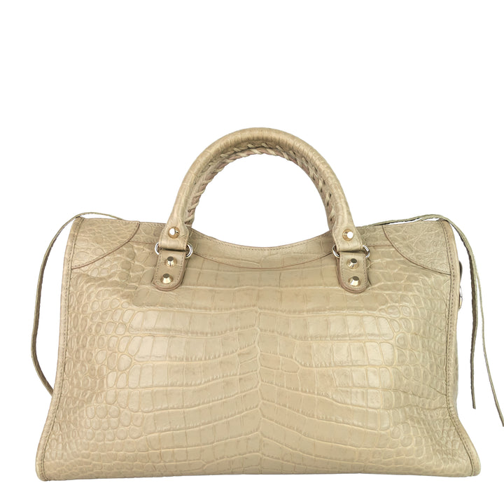 Classic City Croc-Embossed Agneau Leather Bag