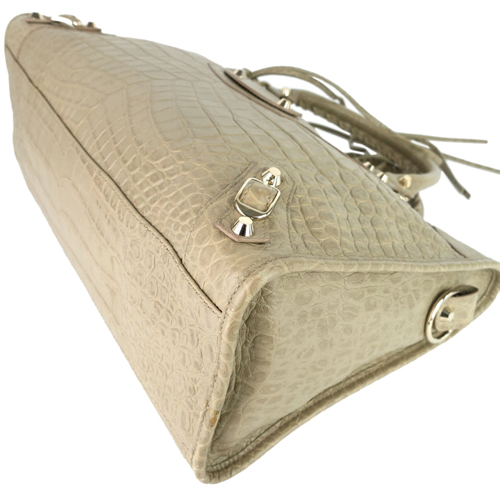 Classic City Croc-Embossed Agneau Leather Bag