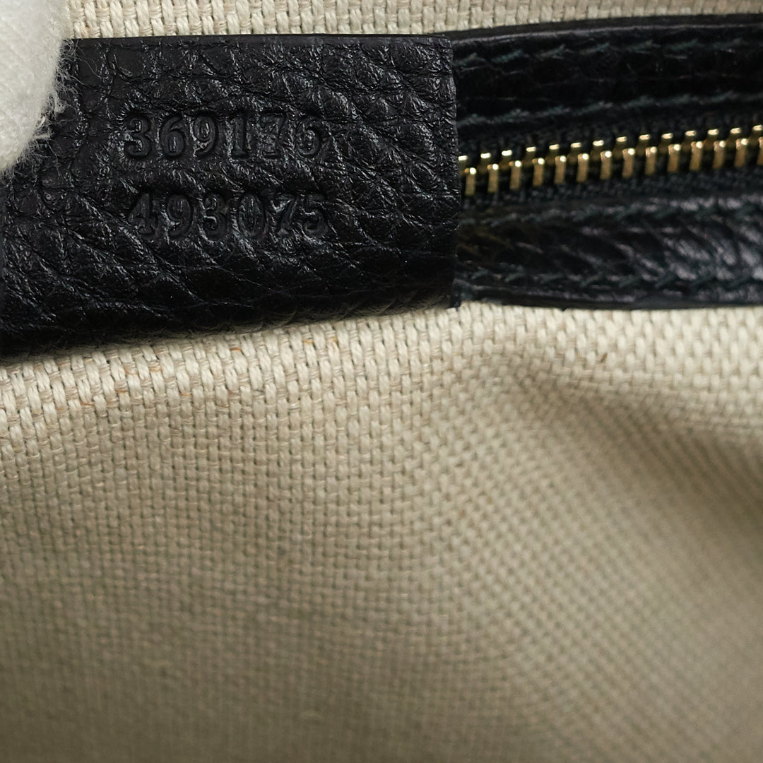 soho pebbled leather small top handle tote bag