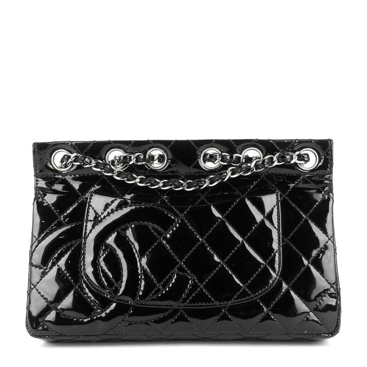 patent leather classic flap shoulder bag