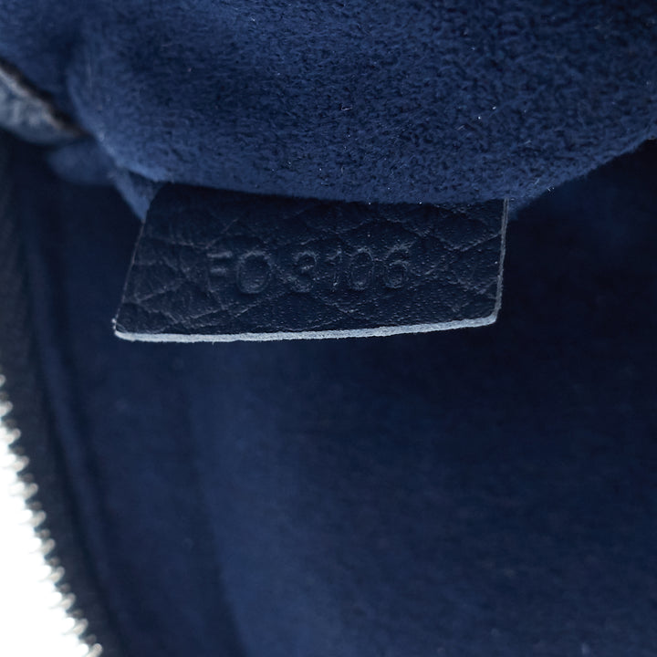 amazone blue taurillon leather crossbody bag