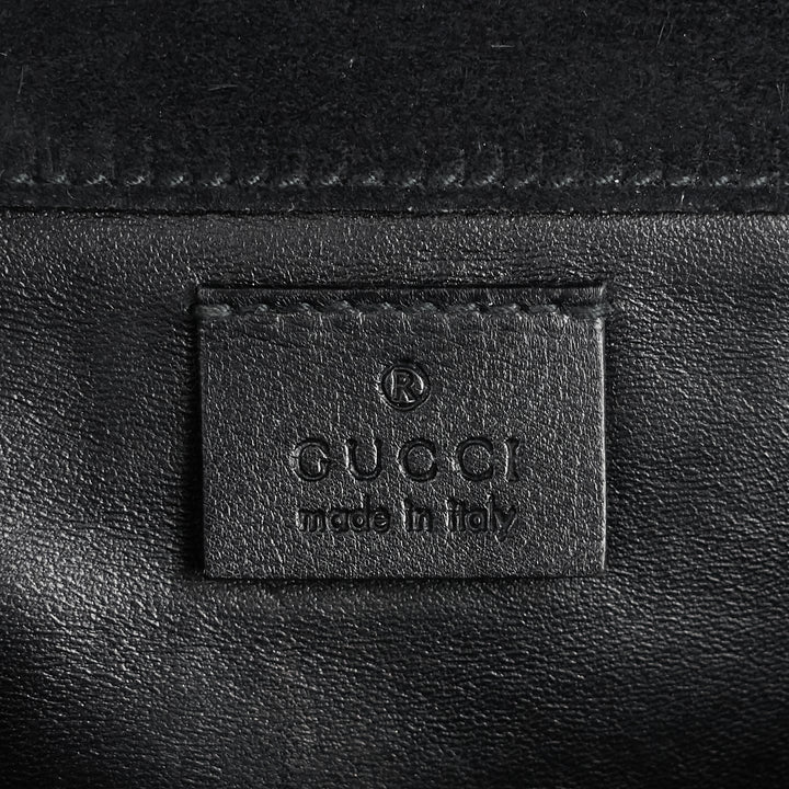 micro-guccissima patent leather broadway clutch bag
